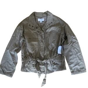 NWT TIME AND TRU WOMEN'S LIGHT BROWN BELTED WAIST JACKET SIZE SMALL (4-6)